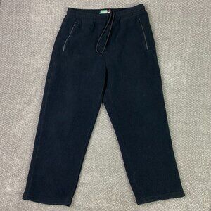 Vintage LL Bean Polartec Fleece Pants Men's Large Black Hiking Outdoor Joggers